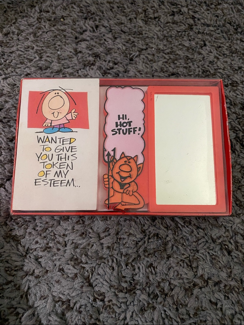 Vintage American Greeting and Mirror Set